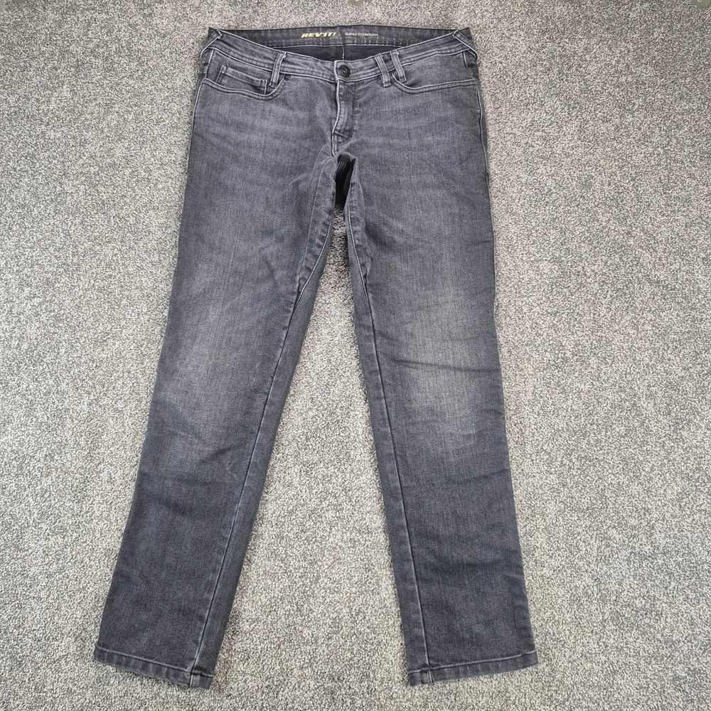 REV'IT Motorcycle Jeans Womens 33 Madison Ladies 2 RF Black Cordura Denim